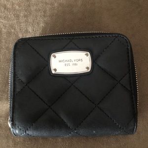 Michael Kors Black Quilted Bifold Wallet